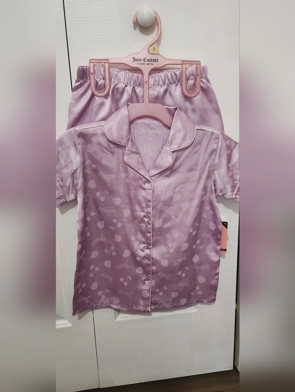 Juicy Couture Girls 2 Piece Pajama Set NWT Size 4/5